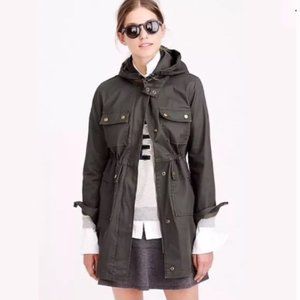 💛 J.Crew Long Field Utility Military Rain Jacket